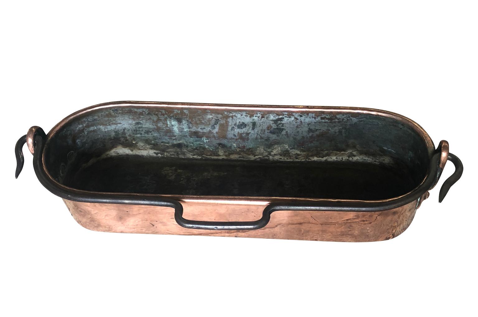French Early 19th Century Copper Fish Pan 3