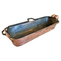 Antique French Early 19th Century Copper Fish Pan