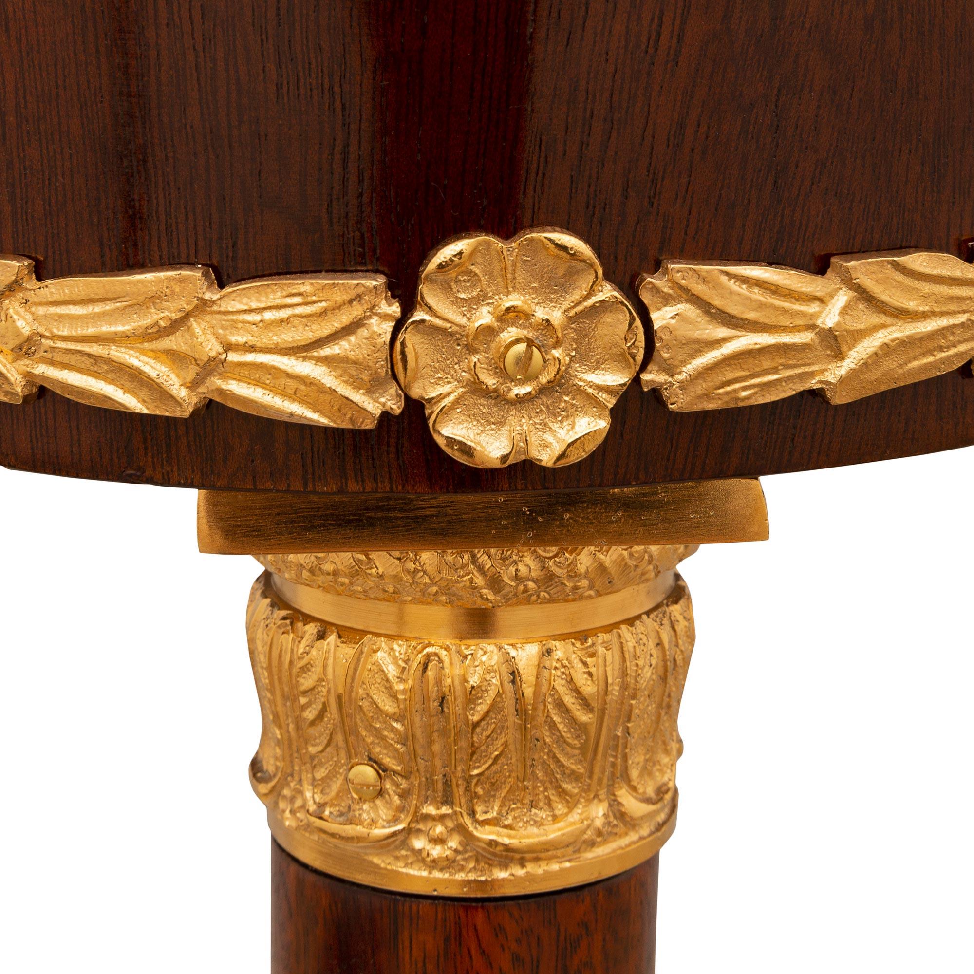 French Early 19th Century Directoire St. Mahogany And Ormolu Jardiniere Planter For Sale 3