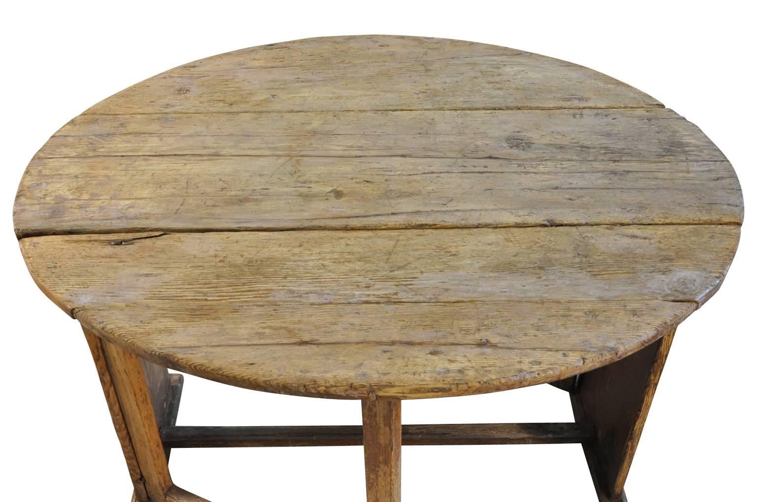 Oak French Early 19th Century Drop-Leaf Table