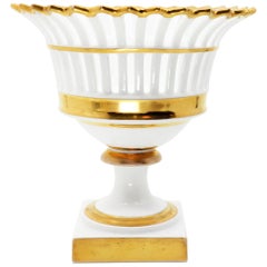 French, Early 19th Century, Empire Style, Pierced Porcelain Basket