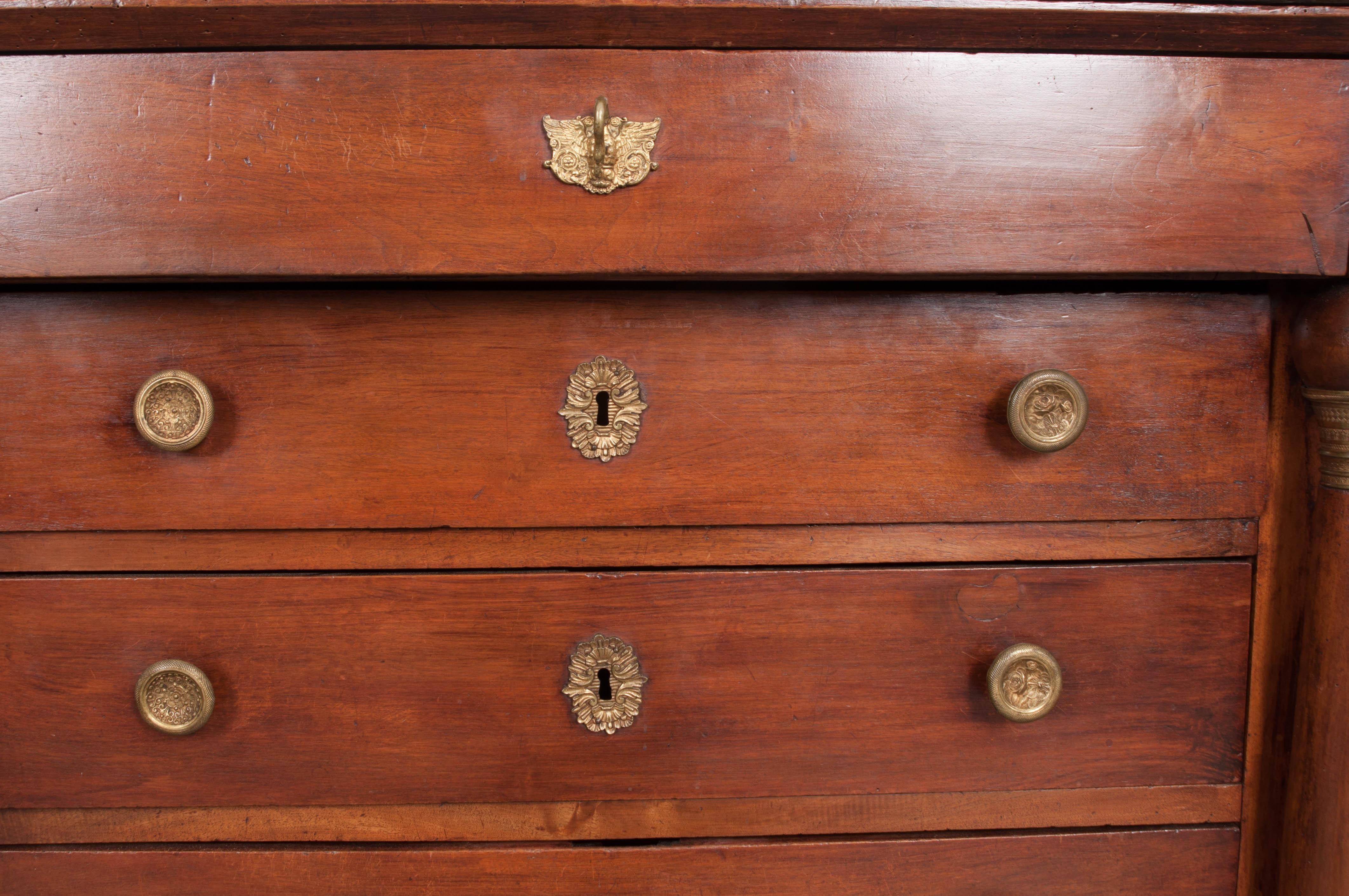 French Early-19th Century Empire Walnut Commode 7