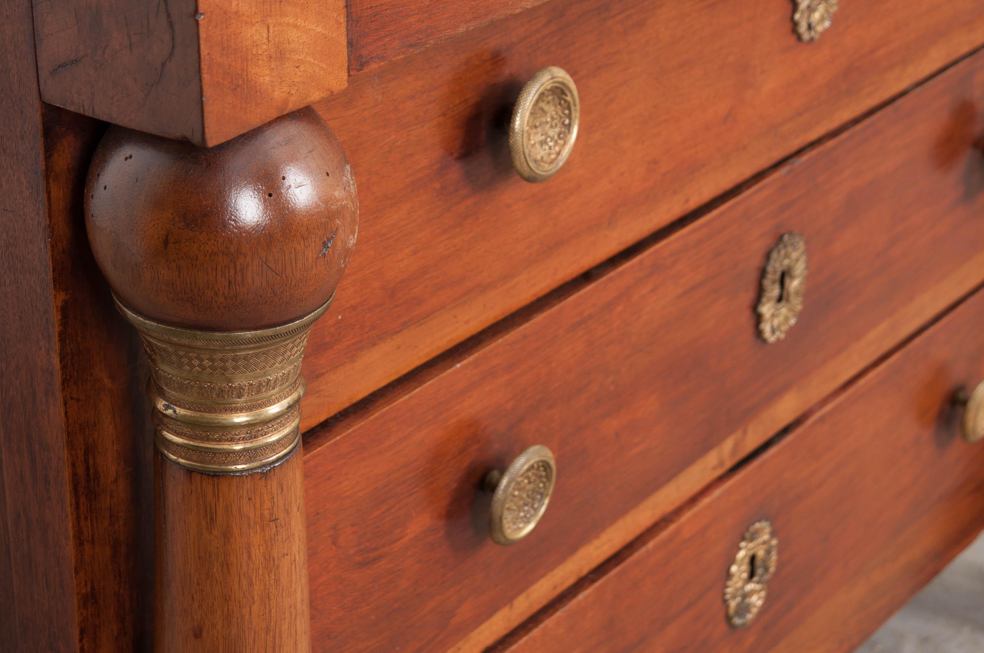 French Early-19th Century Empire Walnut Commode 8