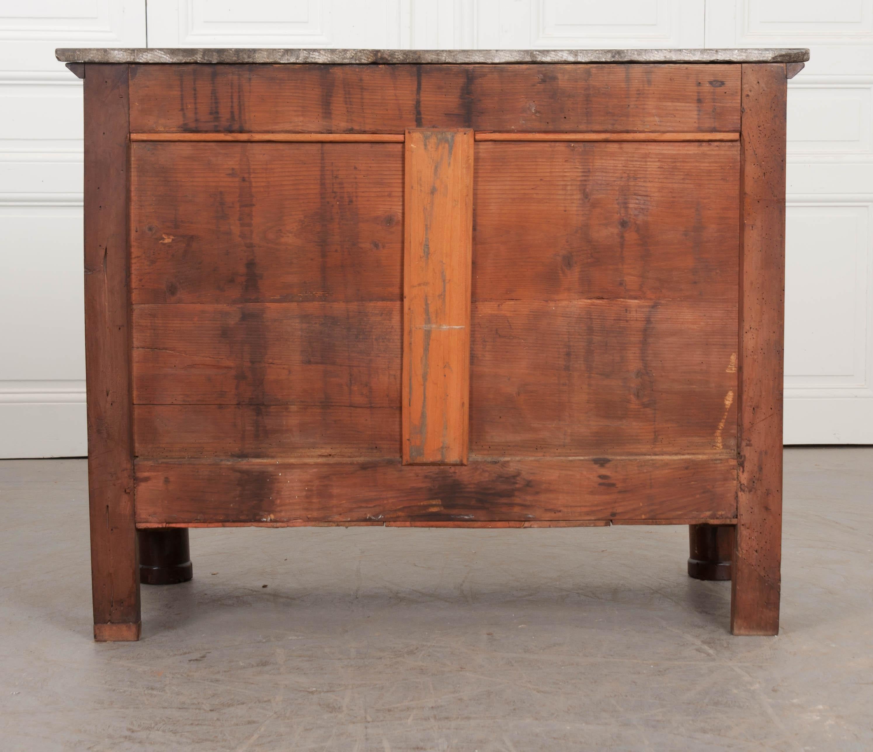French Early-19th Century Empire Walnut Commode 1