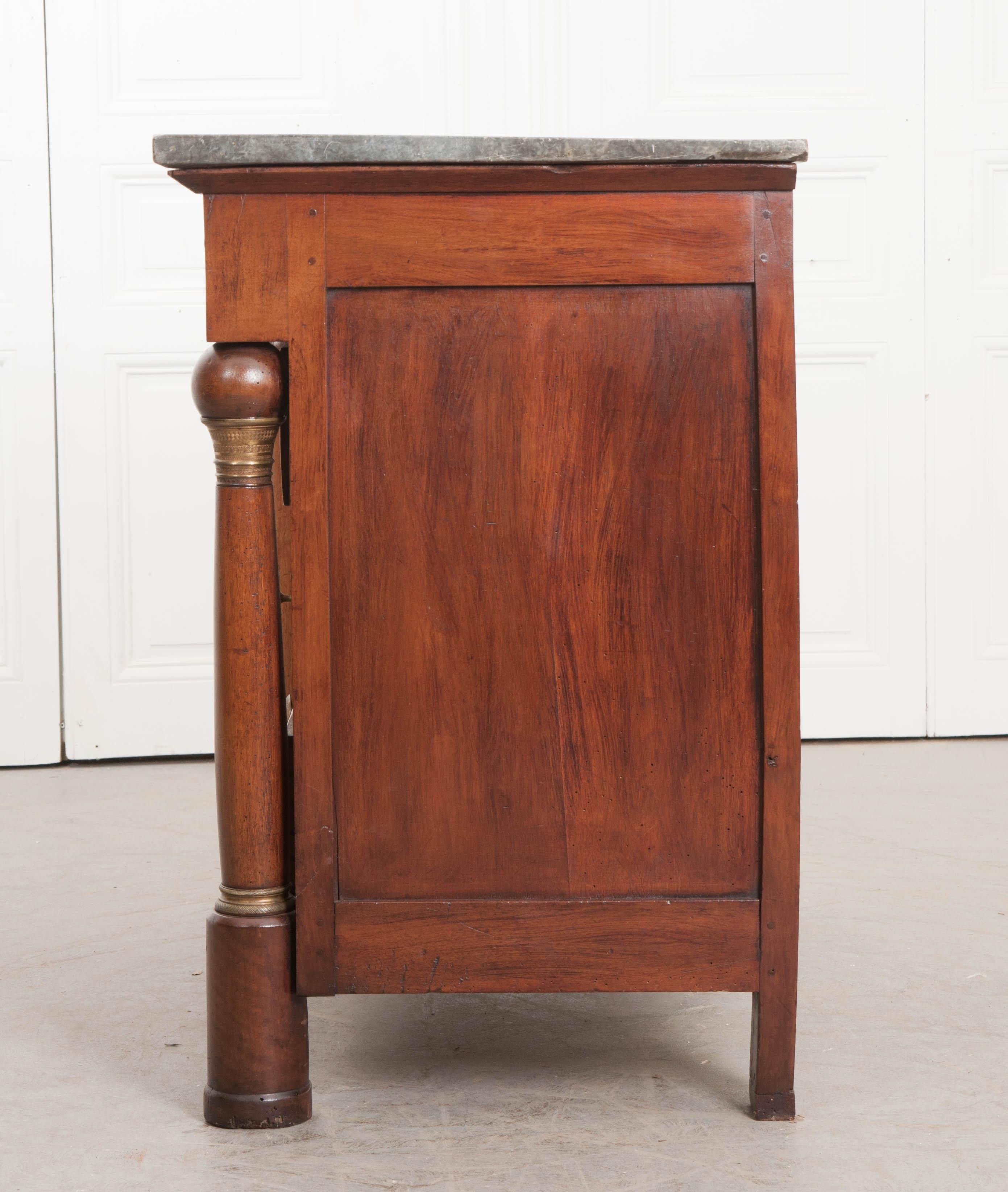 French Early-19th Century Empire Walnut Commode 2