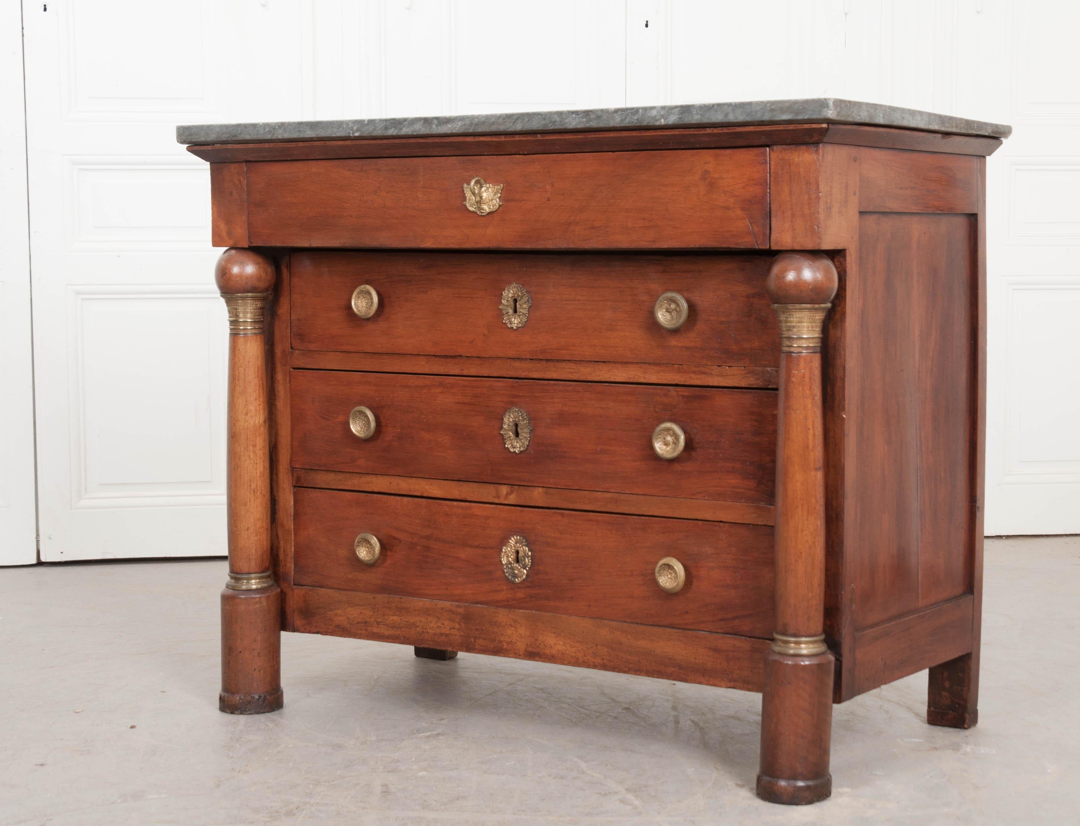 French Early-19th Century Empire Walnut Commode 3