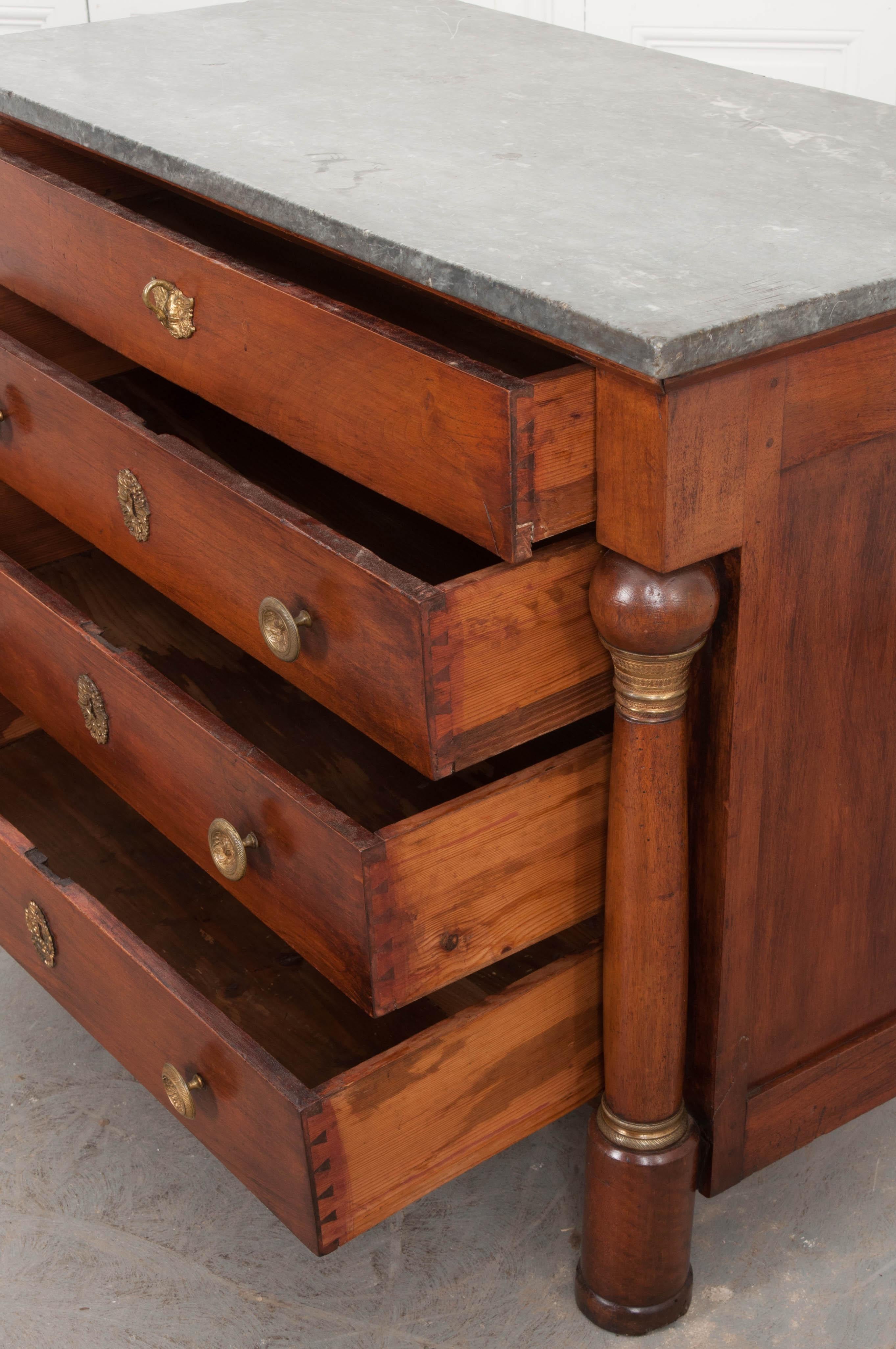 French Early-19th Century Empire Walnut Commode 4