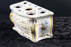 French Early 19th Century Faience Wall Pocket after Louis XV Bombe` Chest