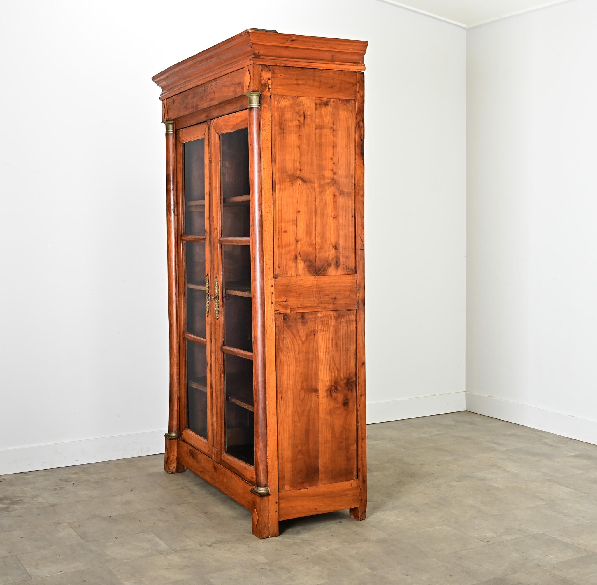 French Early 19th Century Fruitwood Empire Bibliotheque For Sale 5