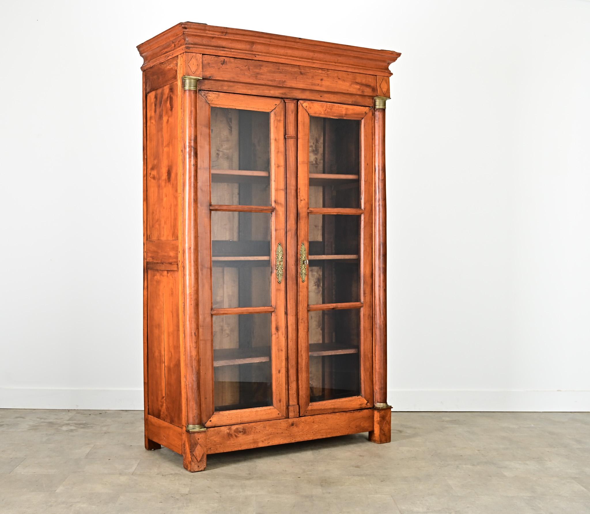 French Early 19th Century Fruitwood Empire Bibliotheque For Sale 2