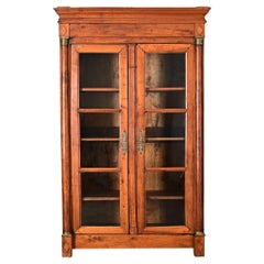 French Early 19th Century Fruitwood Empire Bibliotheque