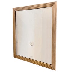 French Early 19th Century Large Wall Mirror With Reeded Frame & Original Mercury