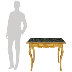 French early 19th century Louis XV st. Giltwood and Marble side table