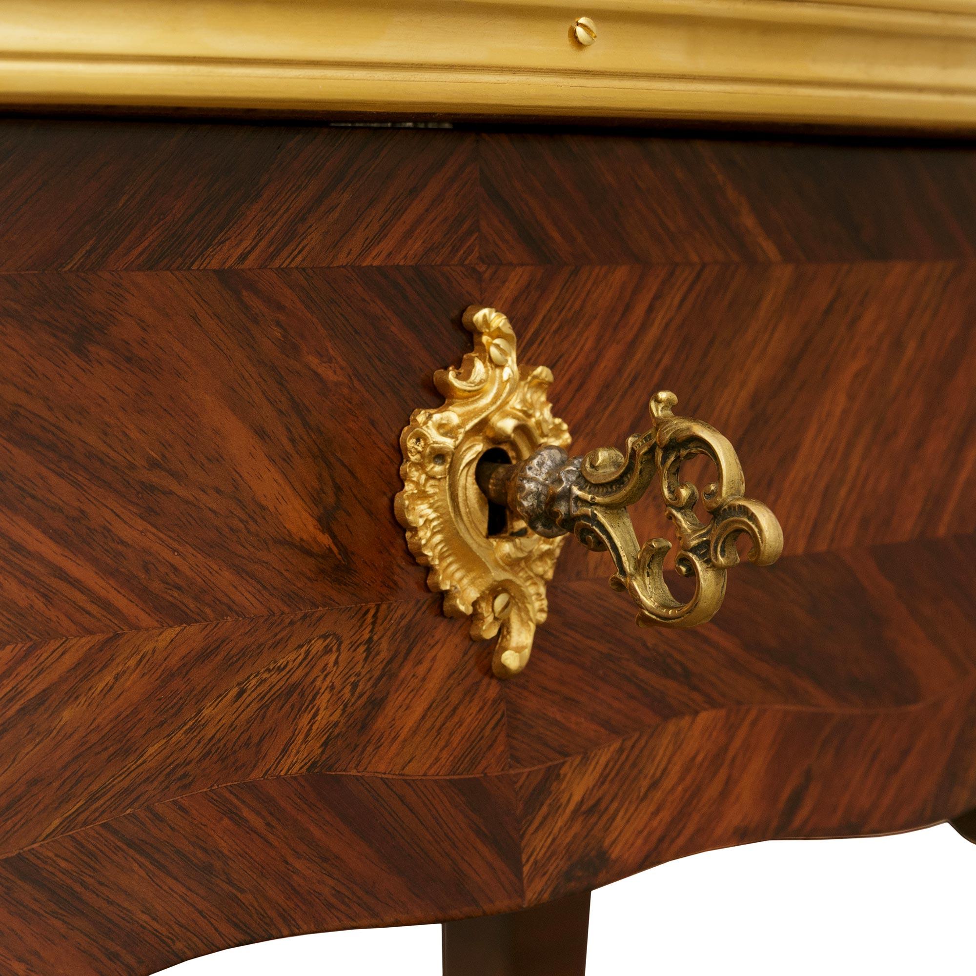 French early 19th century Louis XV st. Kingwood and Ormolu desk/side table For Sale 2
