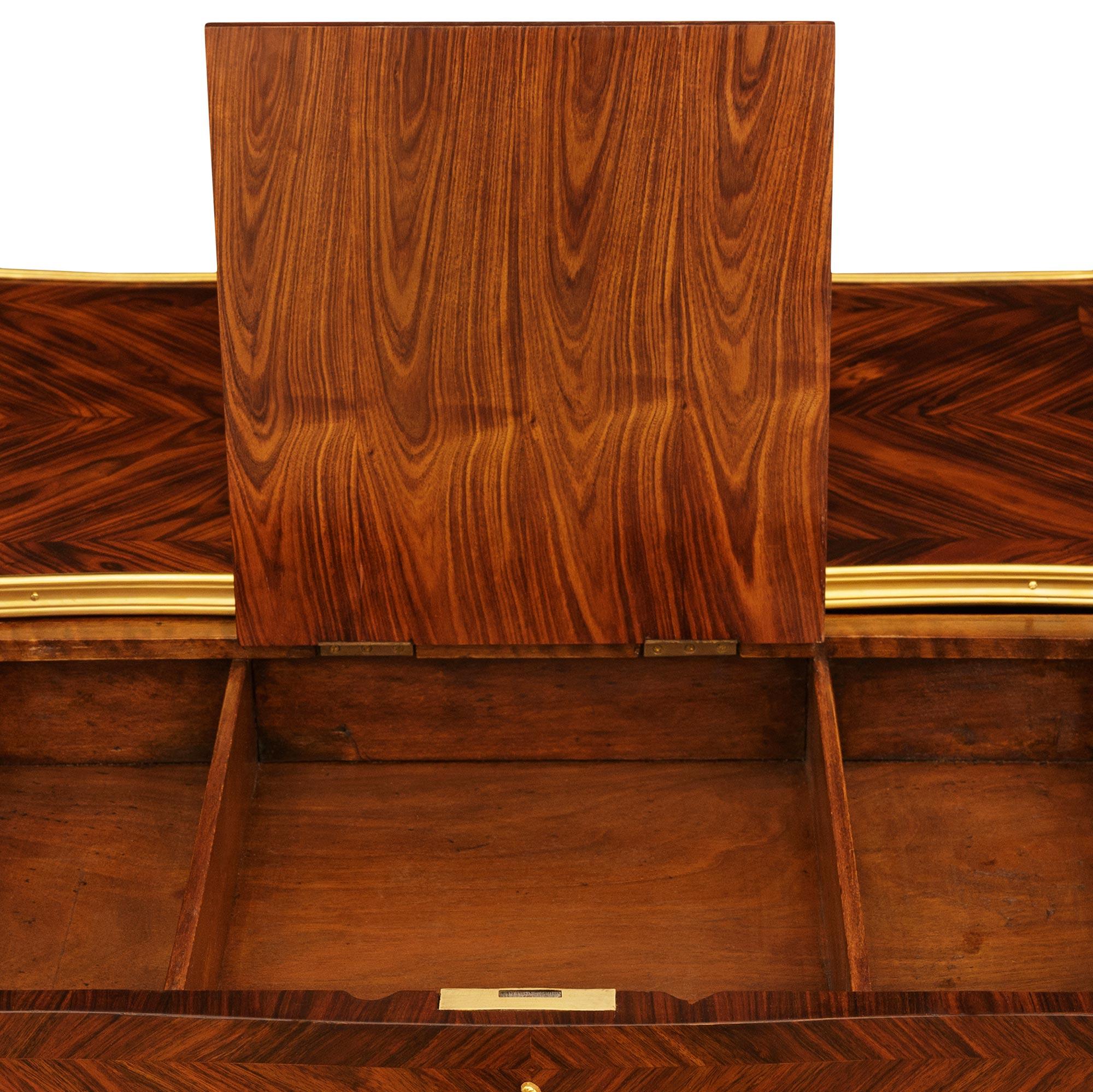 French early 19th century Louis XV st. Kingwood and Ormolu desk/side table For Sale 4