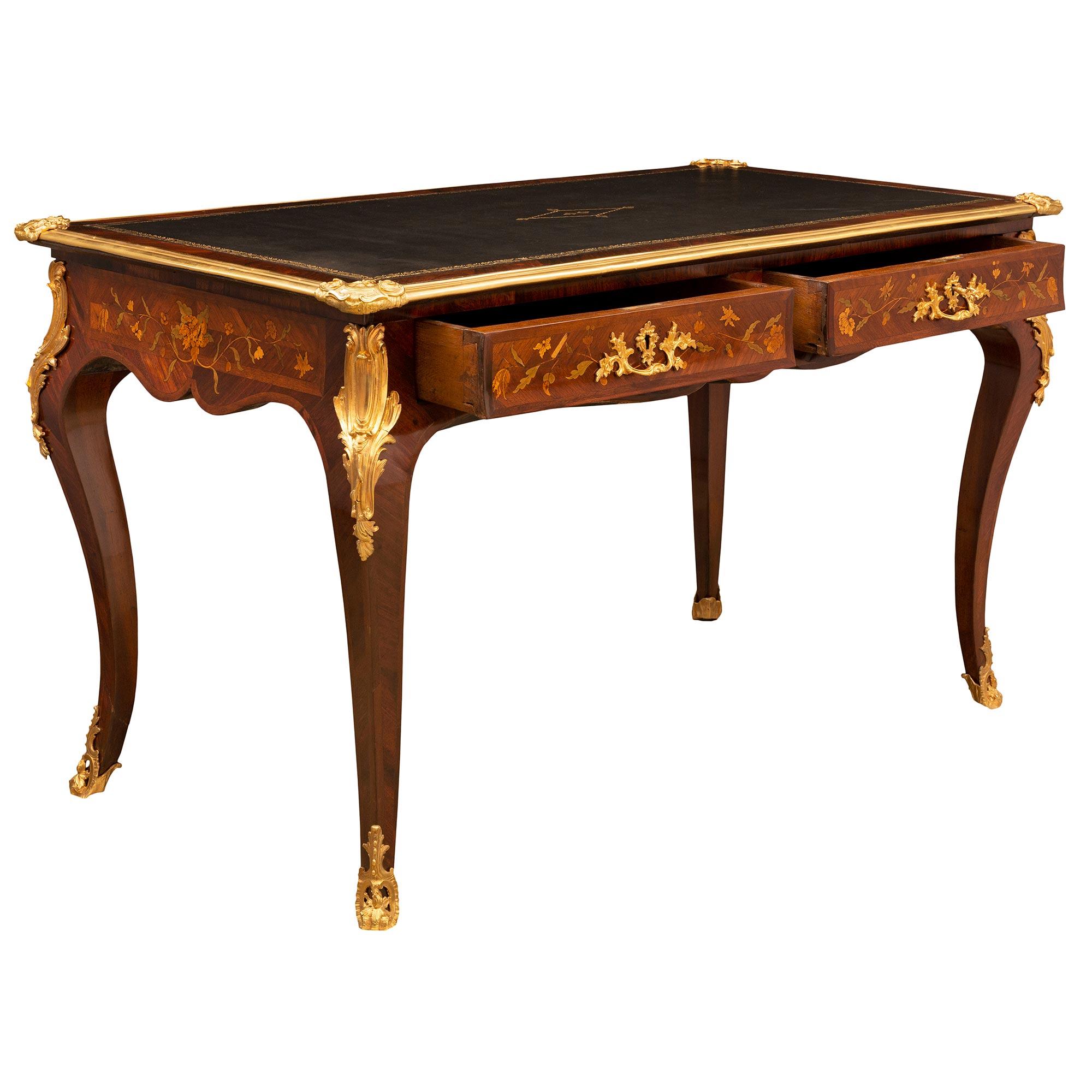 French, Early 19th Century, Louis XV Style Bureau Plat For Sale 1
