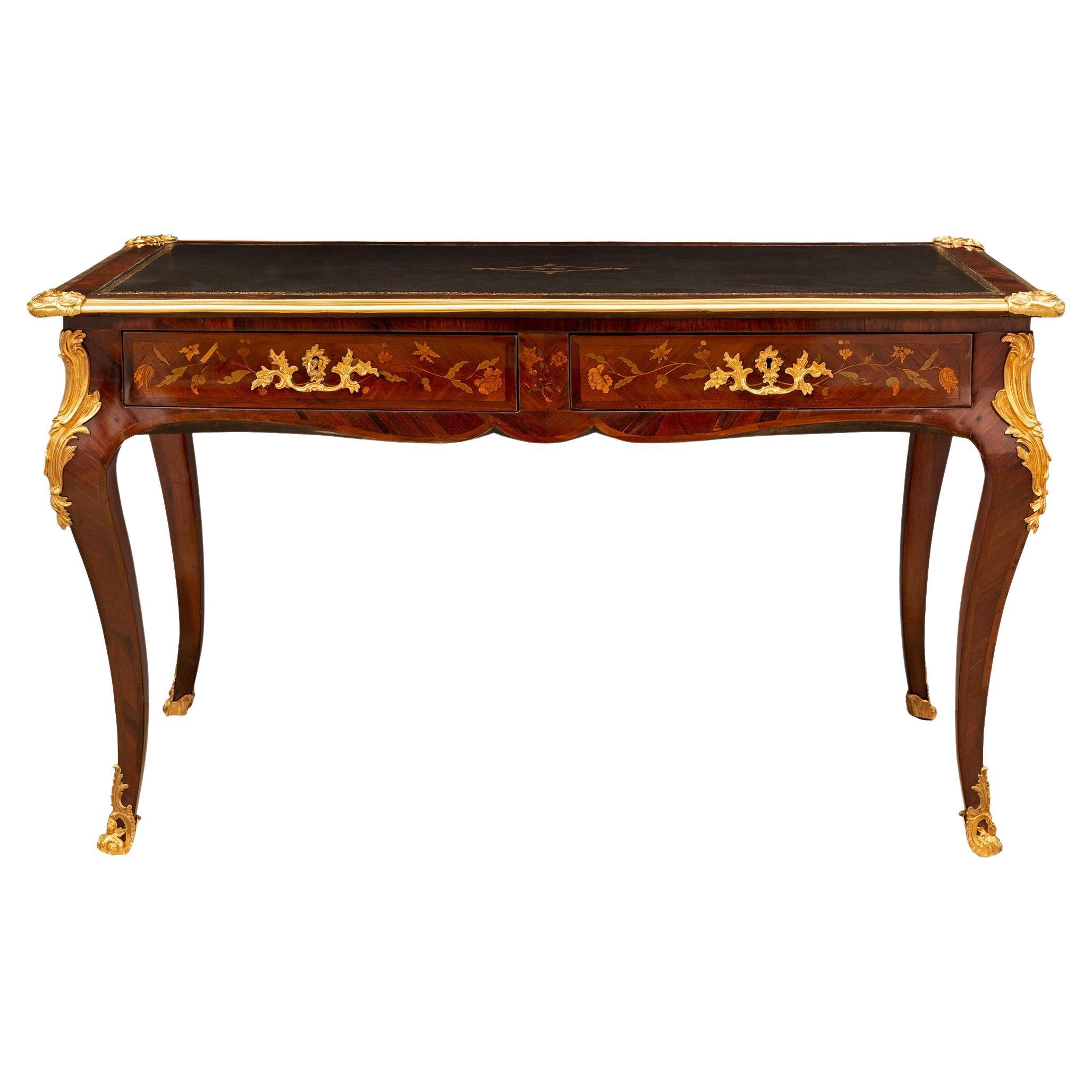 French, Early 19th Century, Louis XV Style Bureau Plat For Sale