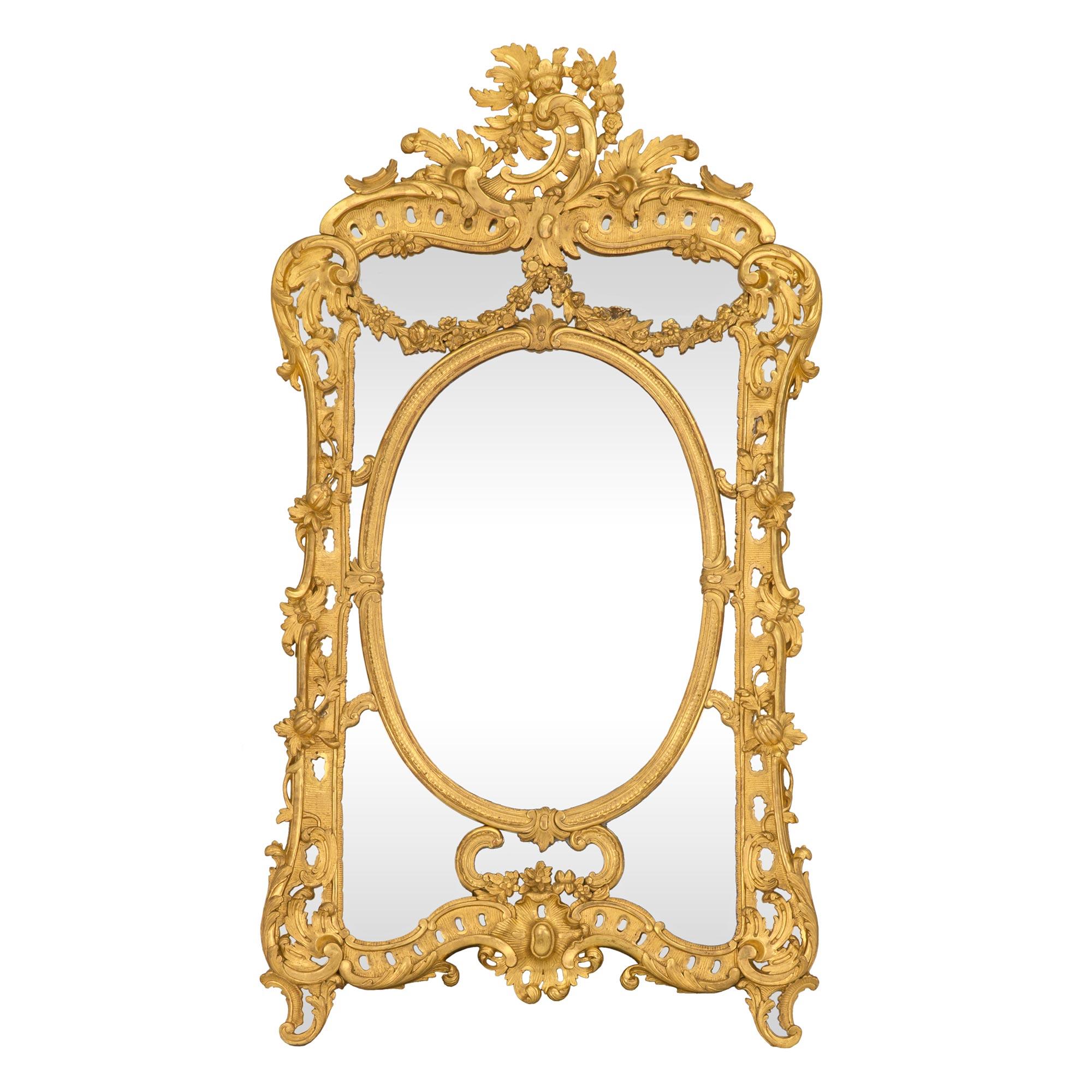 French Early 19th Century Louis XV Style Console and Matching Mirror For Sale 9