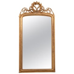 French Early 19th Century Louis XV-Style Giltwood Over-Mantel Mirror