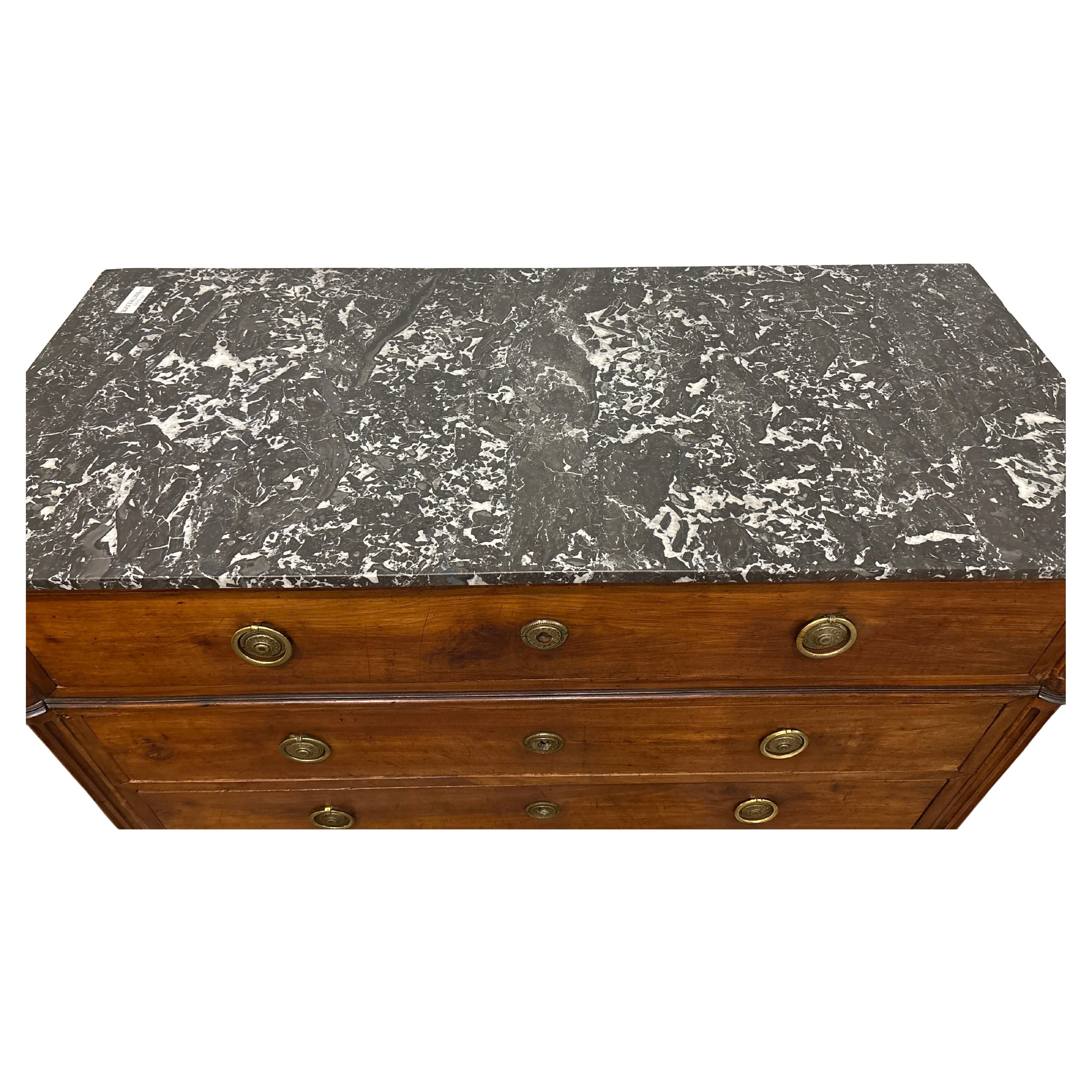 Marble French Early 19th Century Louis XVI Commode For Sale