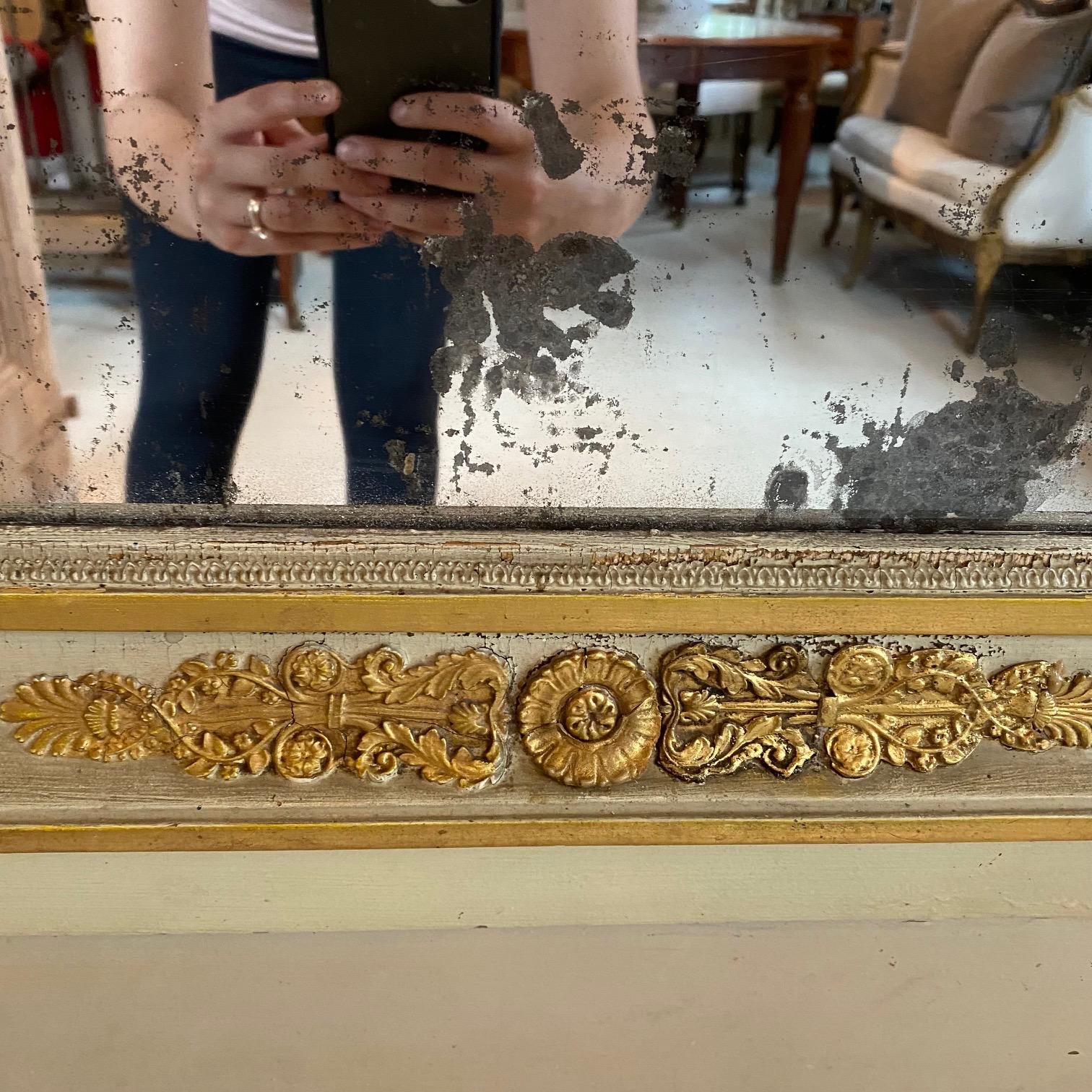 Début du XIXe siècle Miroir Trumeau français du début du XIXe siècle d'époque Louis XVI en vente