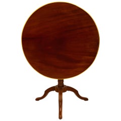 French Early 19th Century Louis XVI St. Mahogany and Ormolu Tilt Top Side Table