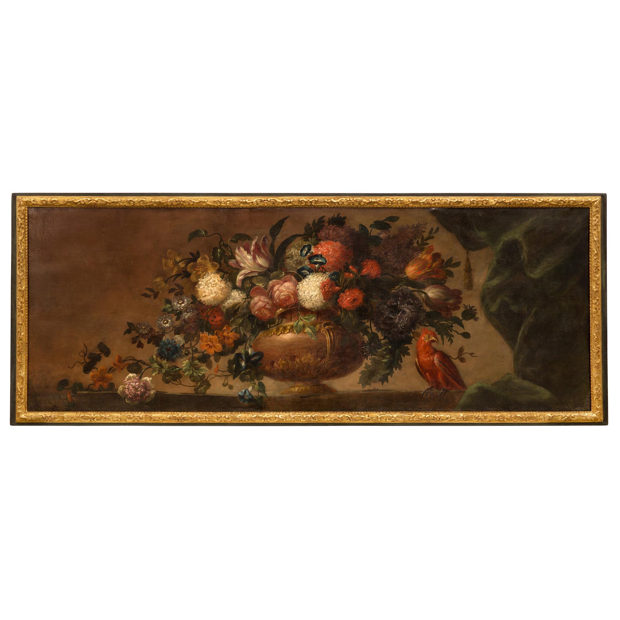 Französisches Ölgemälde auf Leinwand, Louis XVI.-Stil, frühes 19. Jahrhundert im Angebot