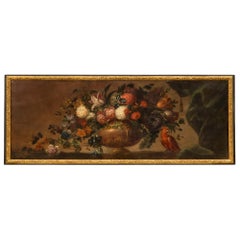 Peinture à l'huile sur toile française de style Louis XVI du début du XIXe siècle