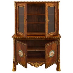 French Early 19th Century Louis XVI St. Sèvres Porcelain Cabinet Vitrine