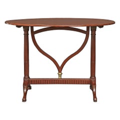 French Early 19th Century Louis XVI St. Solid Mahogany Gateleg Table