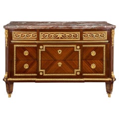 French Early 19th Century Louis XVI St. Tulipwood and Ormolu Chest