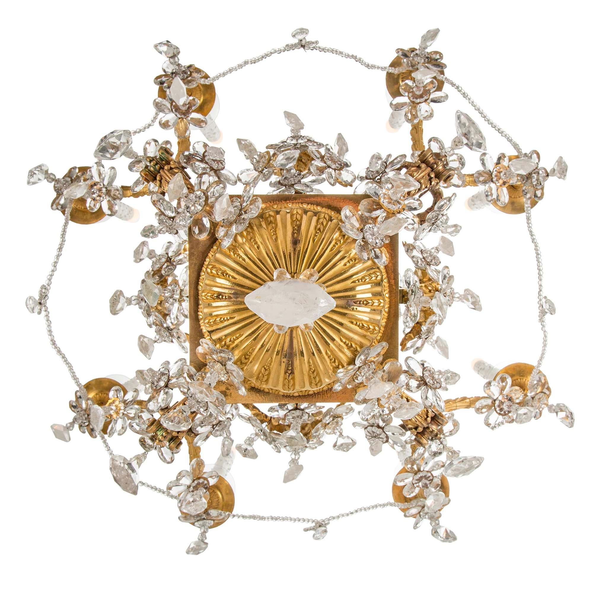  French Early 19th Century Louis XVI Style Eight-Arm Chandelier For Sale 2