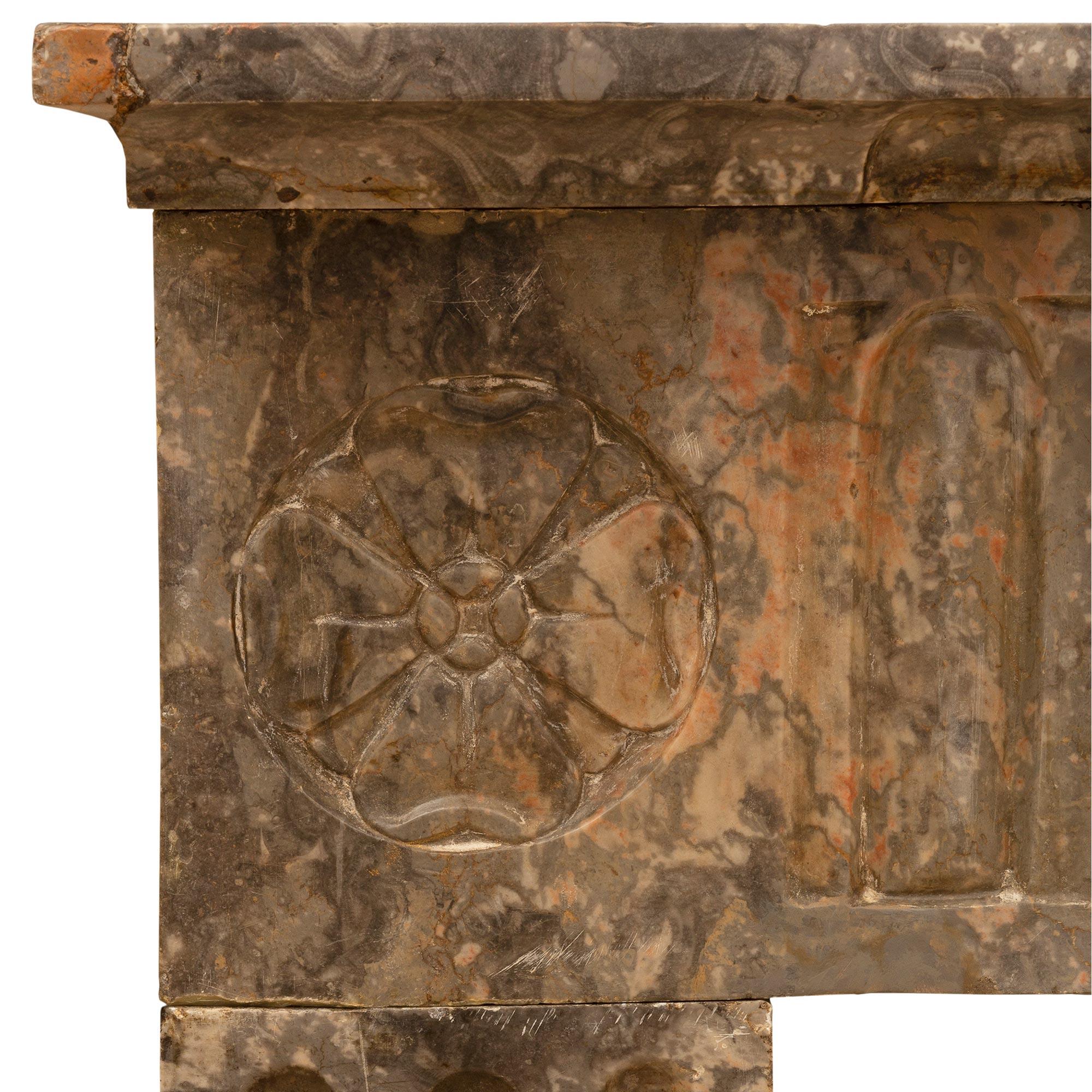French Early 19th Century Louis XVI Style Marble Mantel For Sale 2