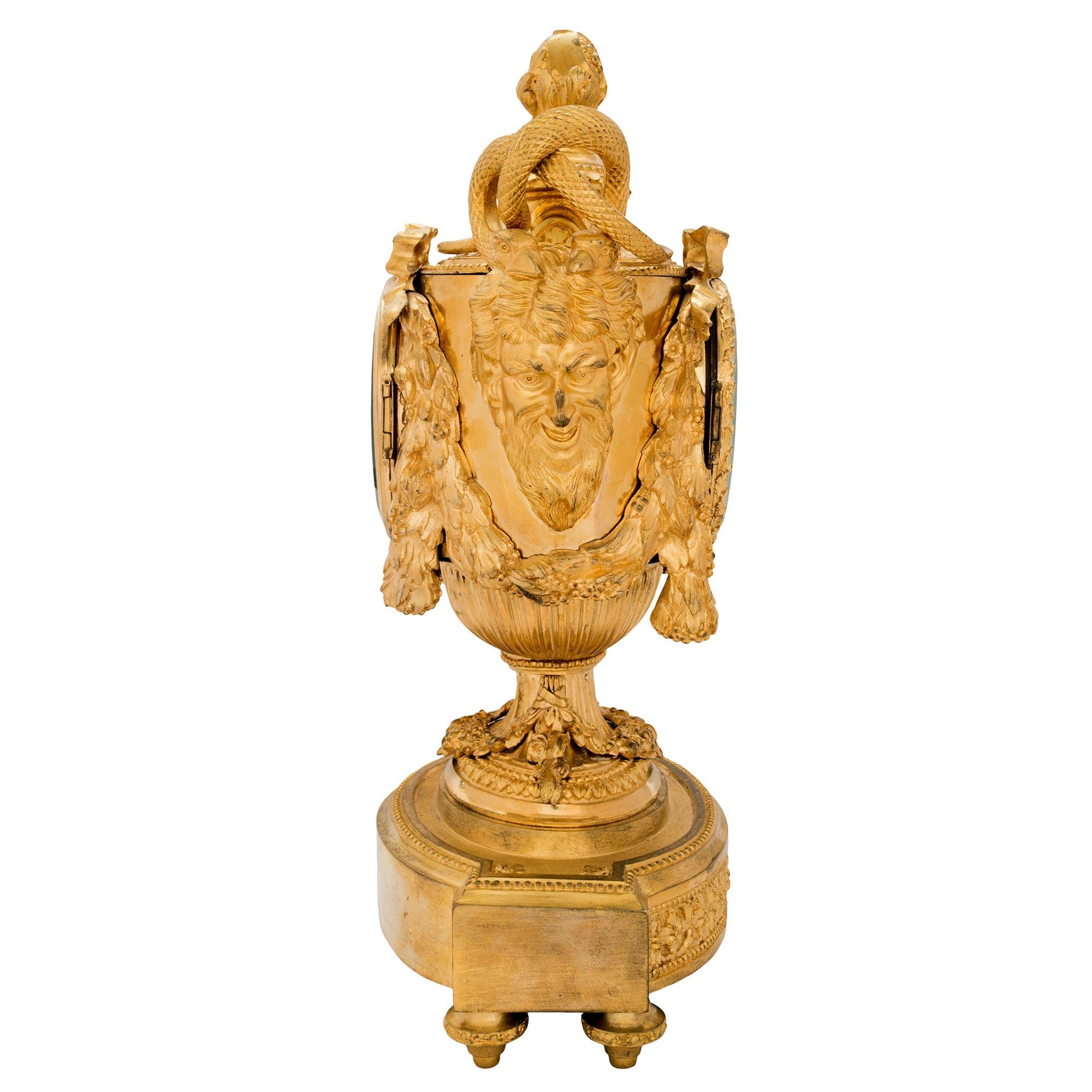 French Early 19th Century Louis XVI Style Ormolu Clock, 'Signed Lepaute Paris' For Sale 1