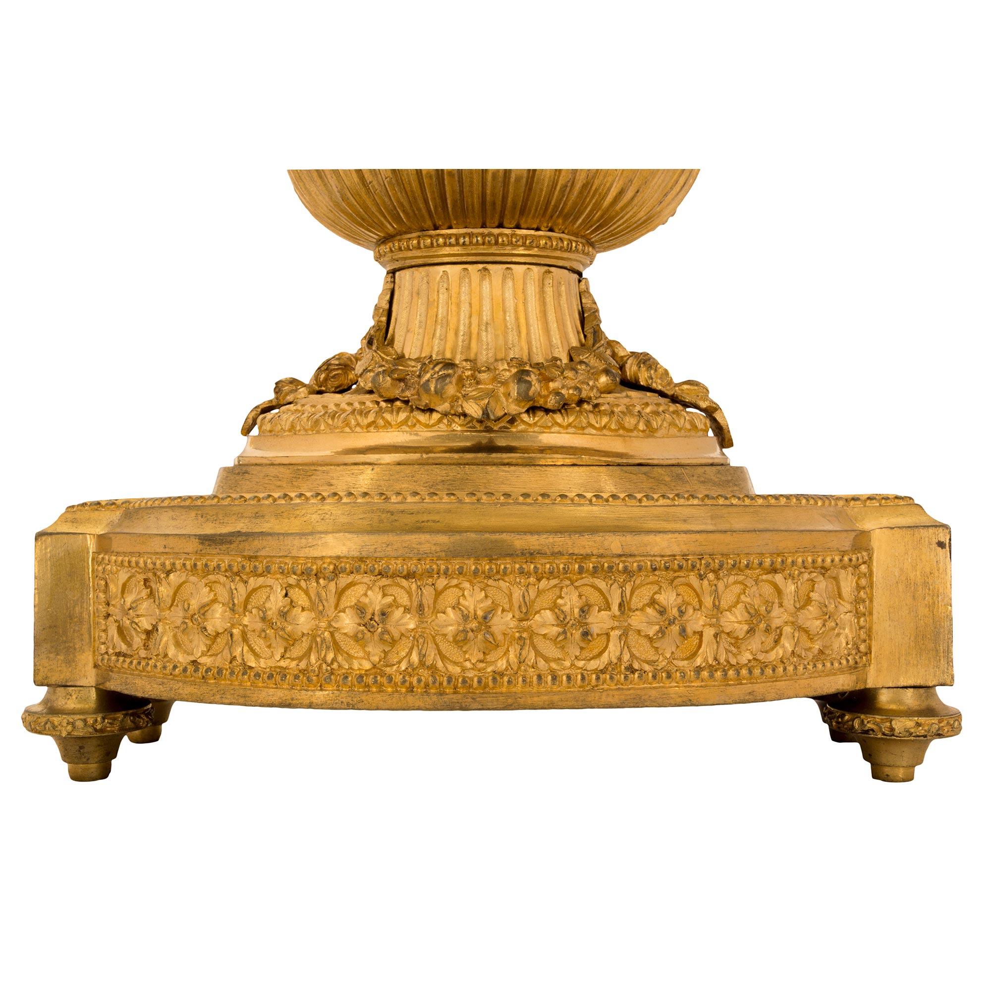 French Early 19th Century Louis XVI Style Ormolu Clock, 'Signed Lepaute Paris' For Sale 4