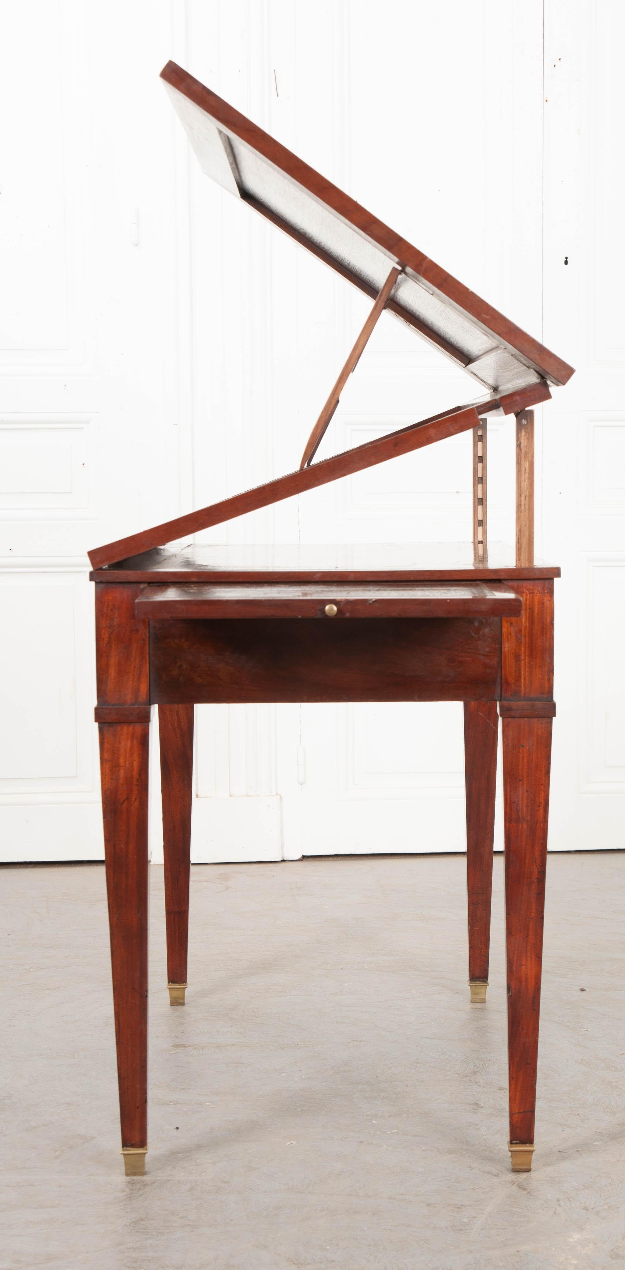 French Early 19th Century Mahogany Adjustable Drafting Desk 6
