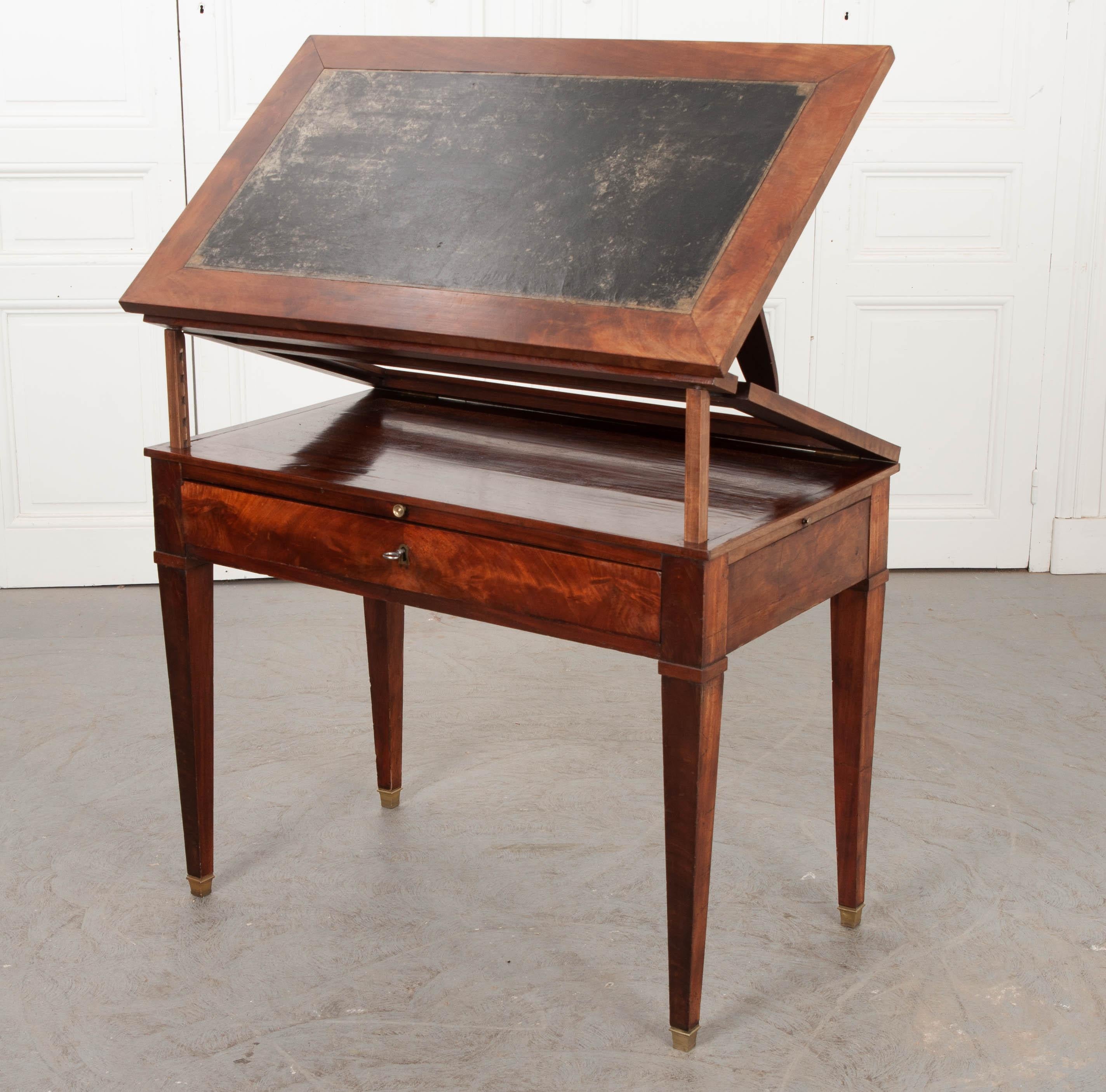 French Early 19th Century Mahogany Adjustable Drafting Desk 12