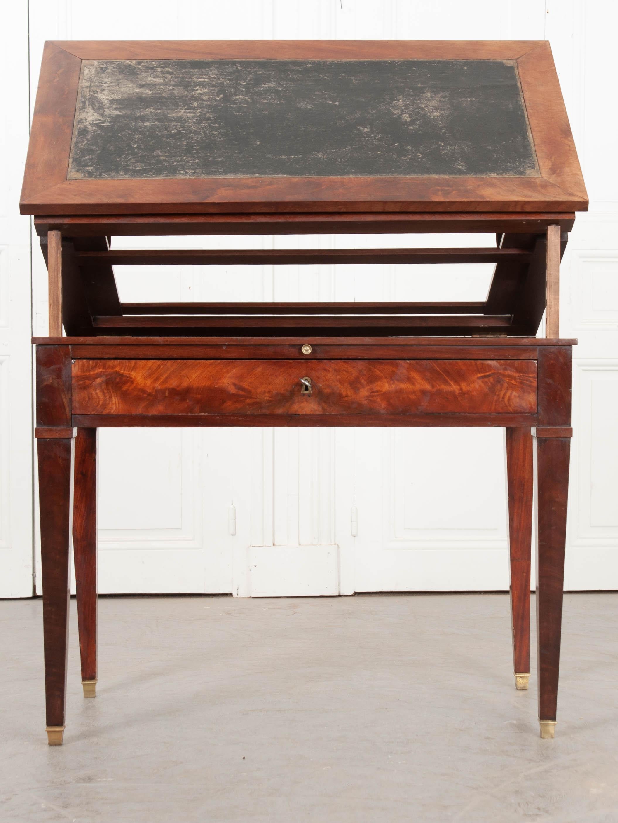 French Early 19th Century Mahogany Adjustable Drafting Desk 4