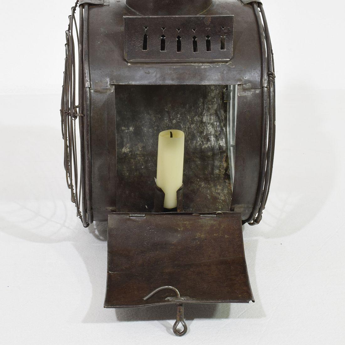 French, Early 19th Century Metal Lantern For Sale 10