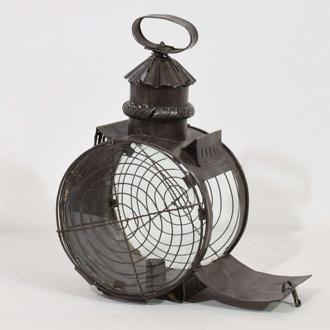 European French, Early 19th Century Metal Lantern For Sale