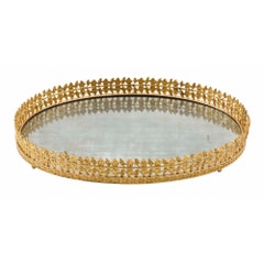 French Early 19th Century Neoclassical Style Ormolu Mirrored Centerpiece