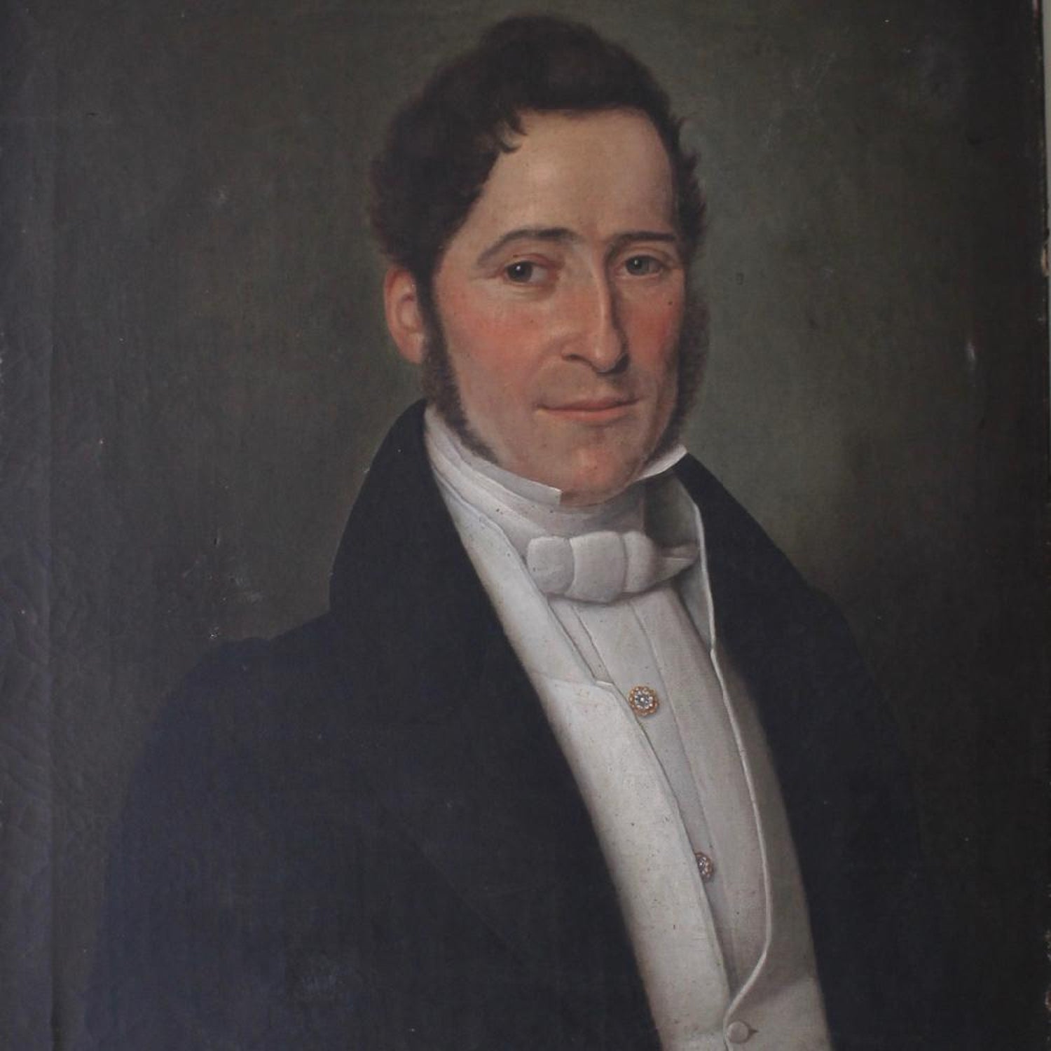 French Early 19th Century Oil On Canvas Portrait Of A Gentleman At 1stdibs