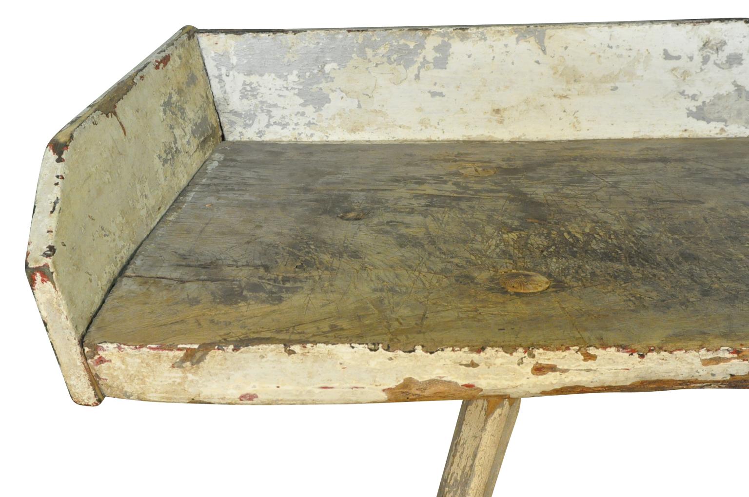 French Early 19th Century Primitive Work Table In Good Condition In Atlanta, GA