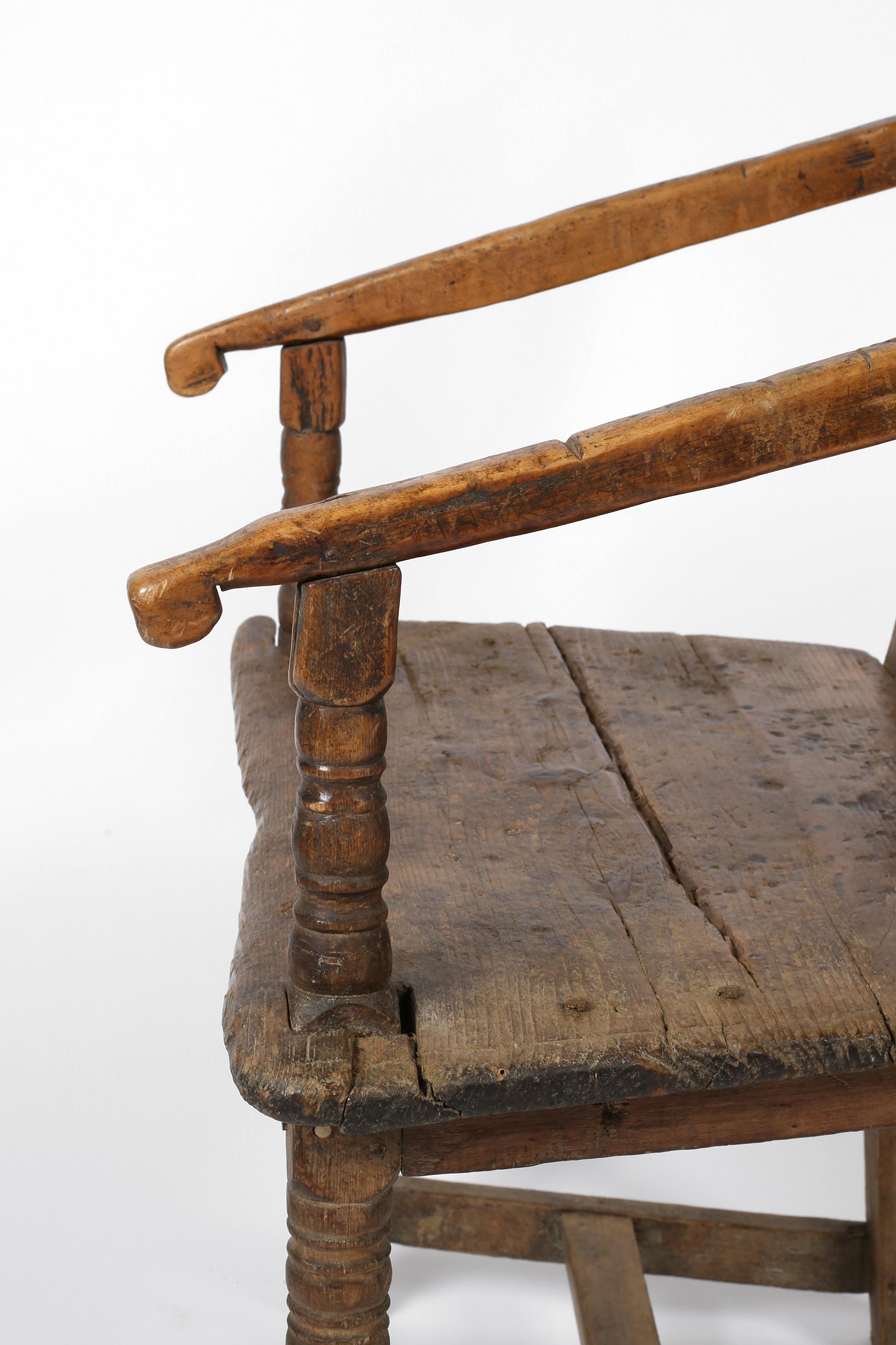 Sillón rústico francés de montaña de Saboya de principios del siglo XIX en venta 5