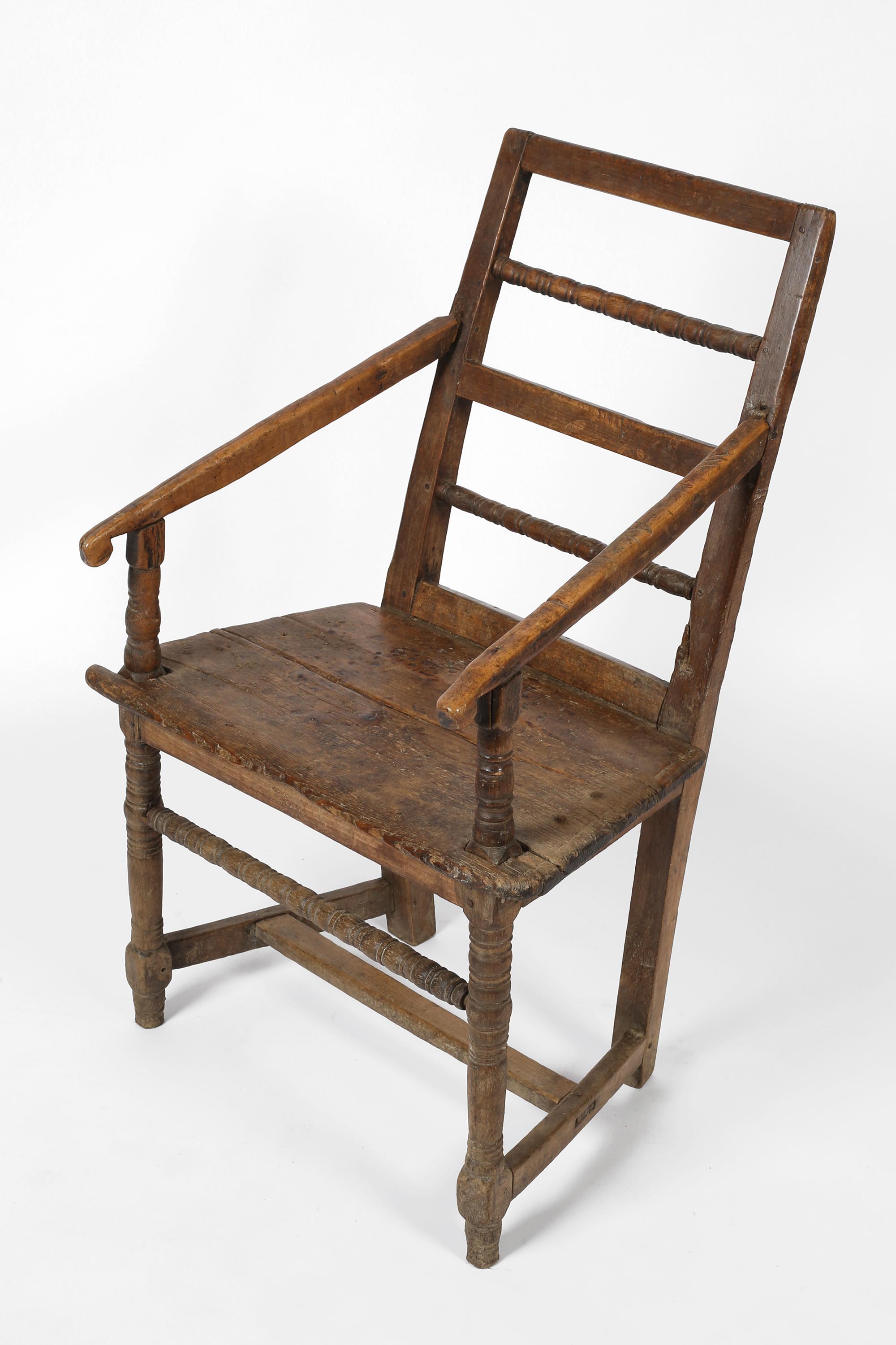 Sillón rústico francés de montaña de Saboya de principios del siglo XIX en venta 6