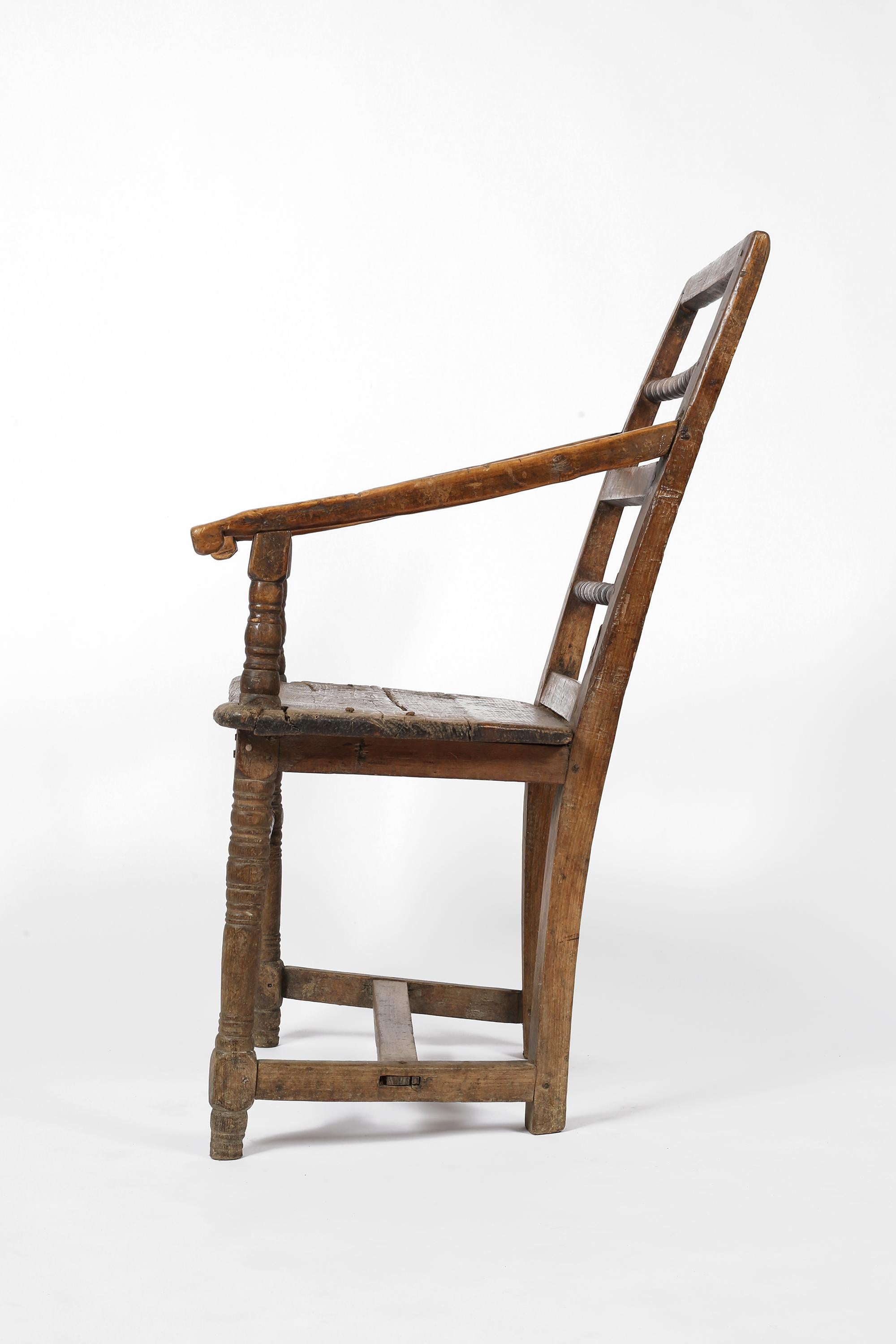 Sillón rústico francés de montaña de Saboya de principios del siglo XIX en venta 7