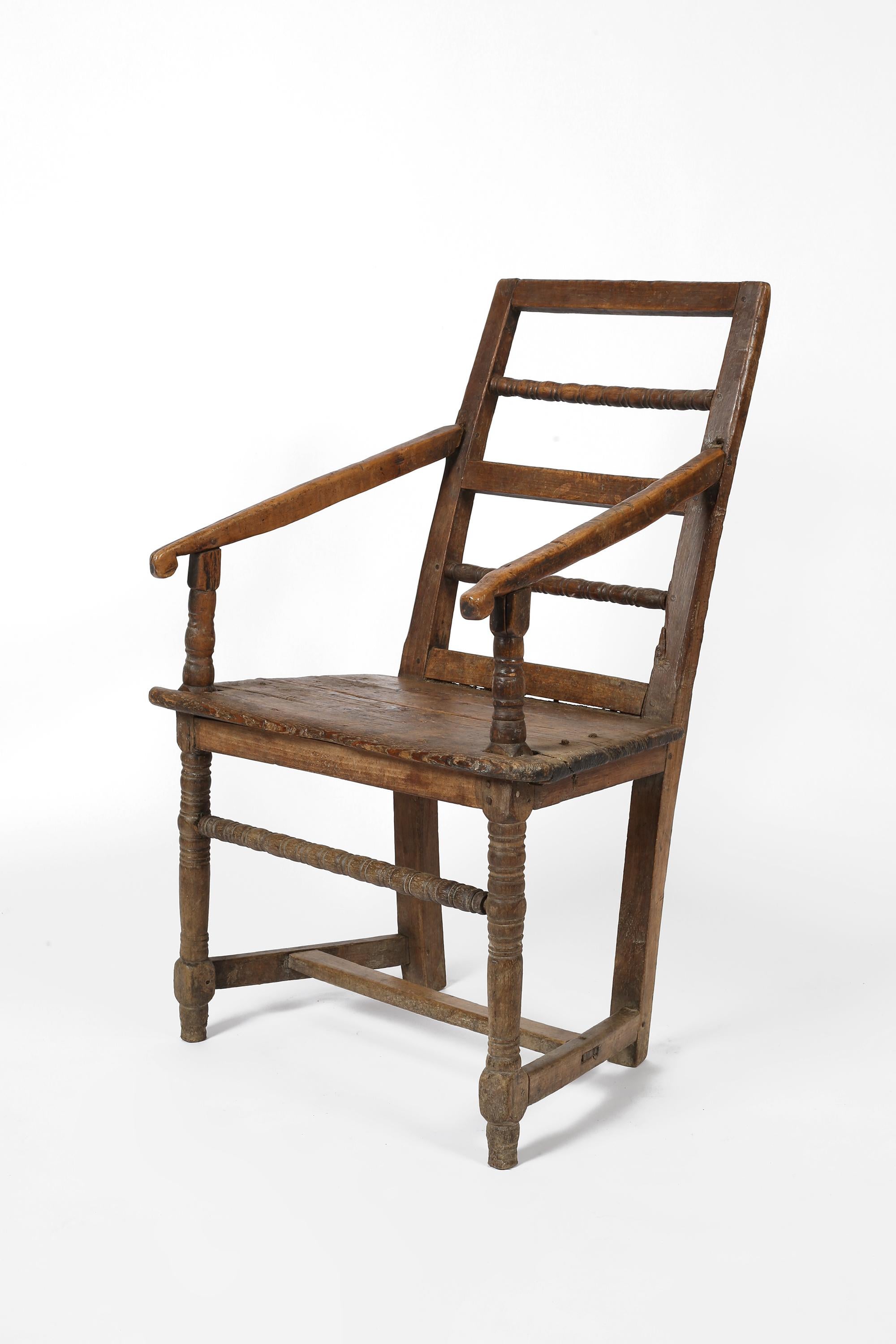 Sillón rústico francés de montaña de Saboya de principios del siglo XIX en venta 8