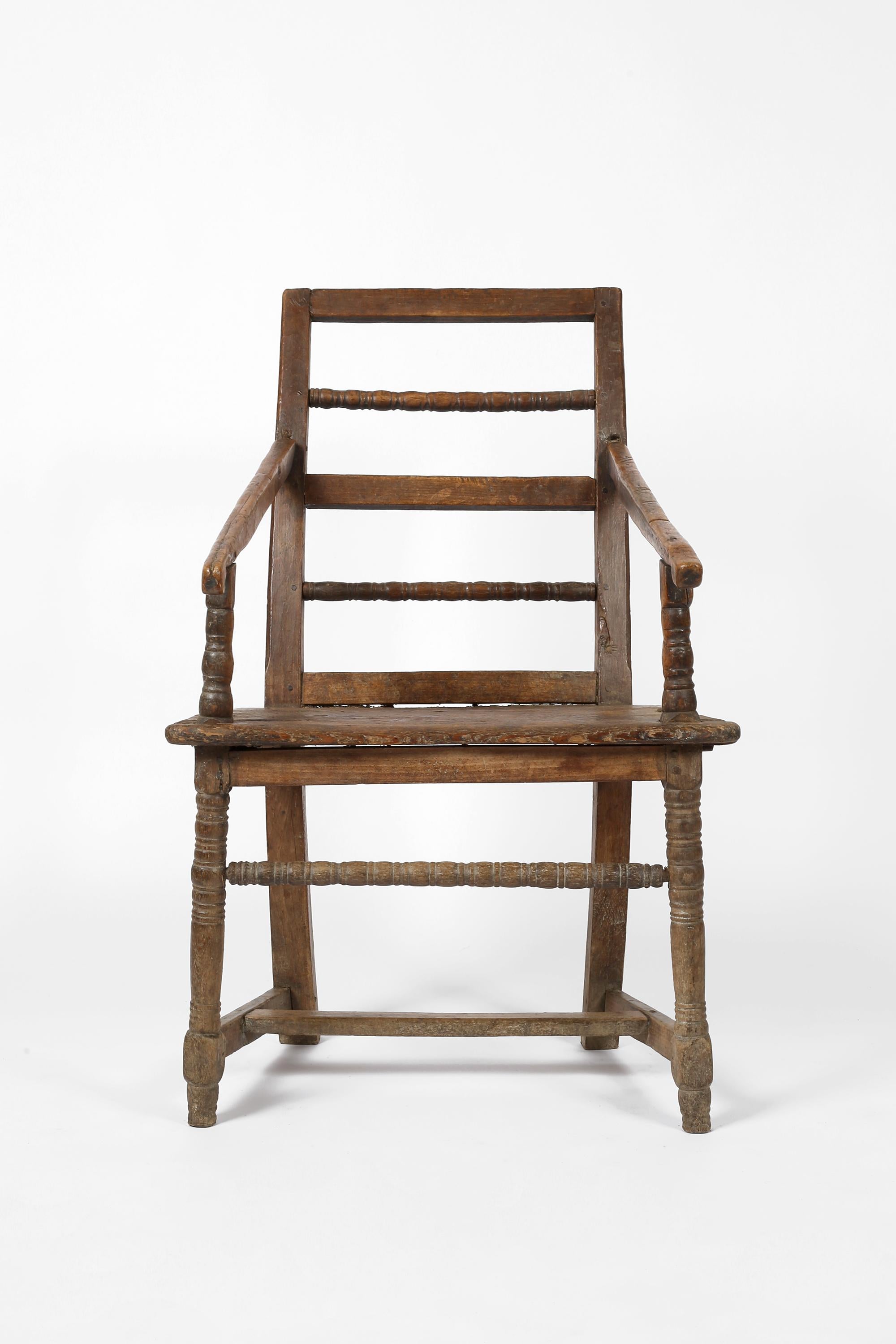 Sillón rústico francés de montaña de Saboya de principios del siglo XIX en venta 9