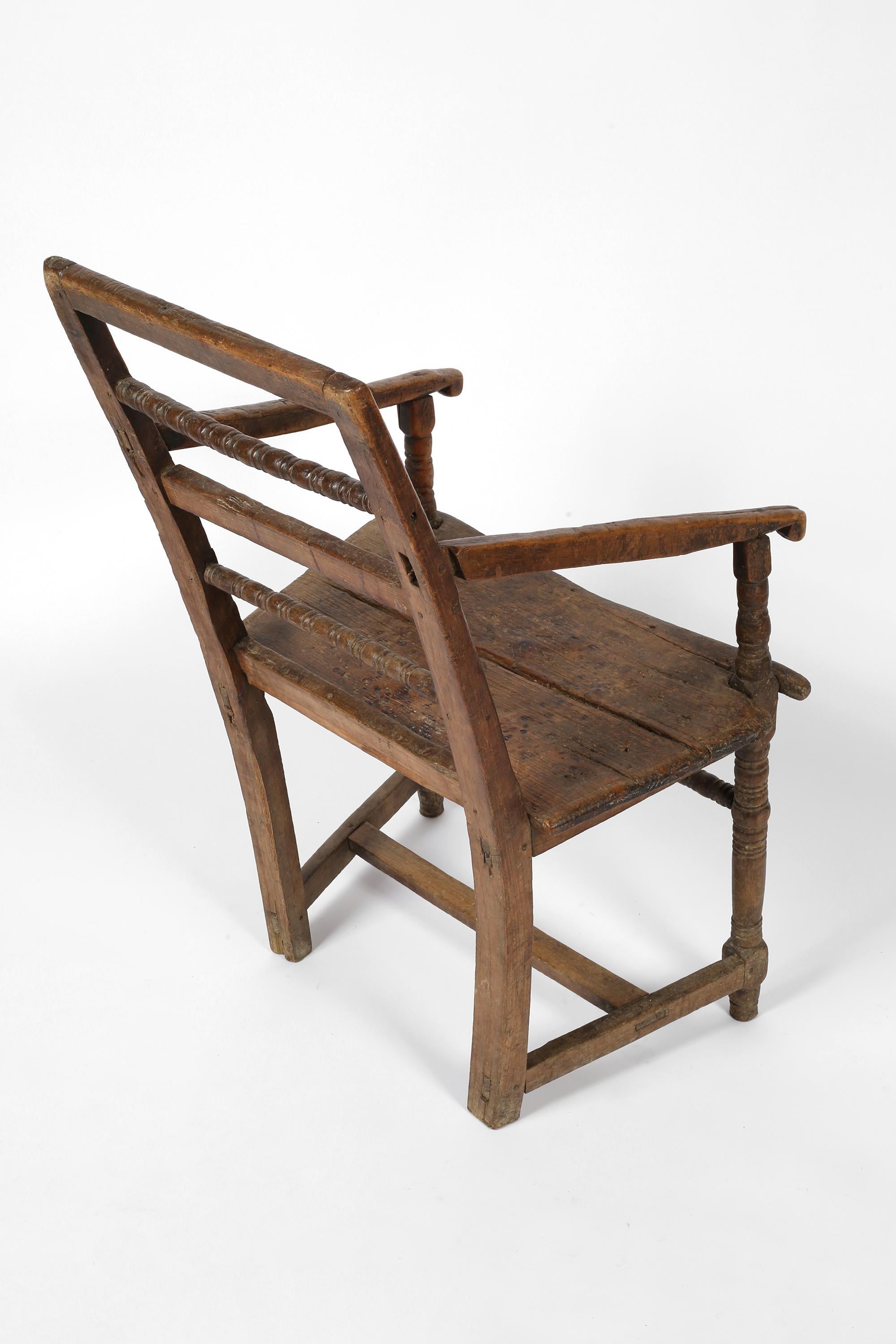Sillón rústico francés de montaña de Saboya de principios del siglo XIX en venta 4
