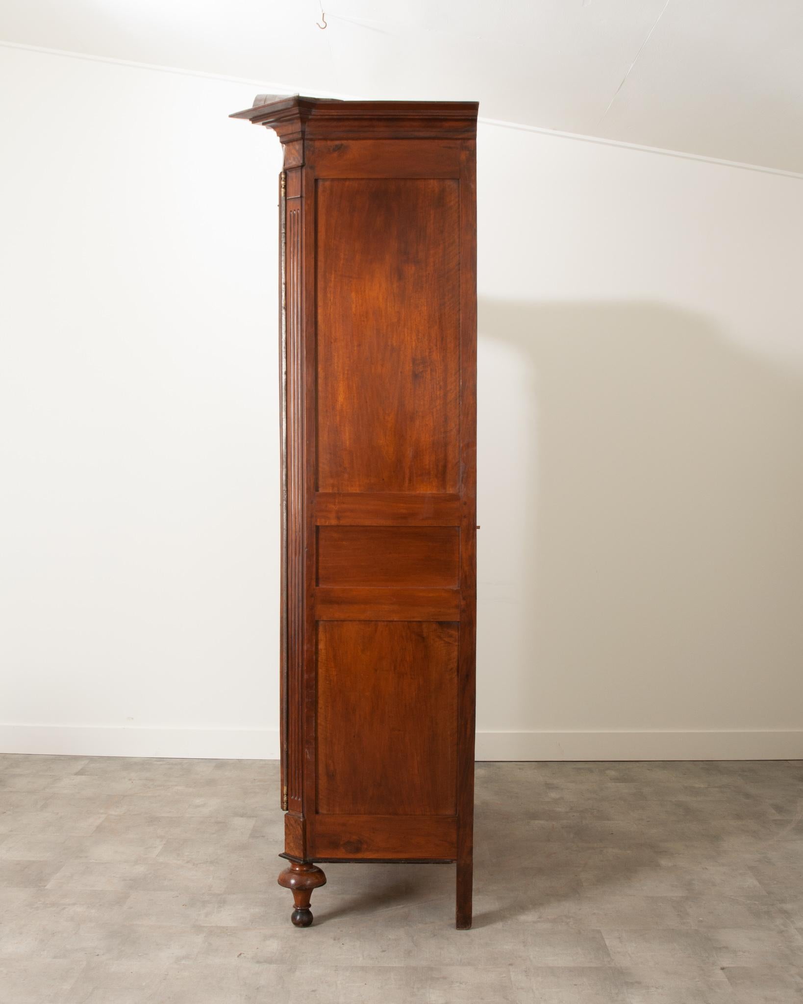 French Early 19th Century Solid Walnut Armoire 3